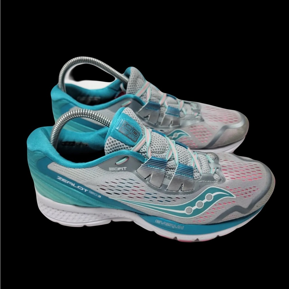 Saucony Women’s Zealot ISO 3 Running Shoes - Size 10.5 - Blue & Grey Sneakers